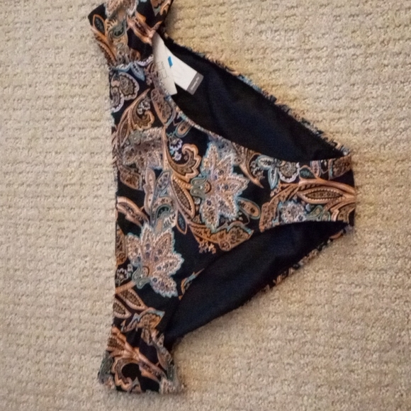 Time and Tru Other - 👙🏖️ swim bottoms black paisley floral NWT 1X 16 W - 18 W